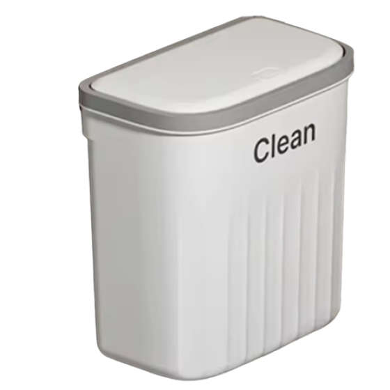 16L Wall-Mounted Trash Can, Suitable for Bathroom, Toilet, Kitchen, etc., with Lid, Can Be Used as a Trash Can or Recycling Bin